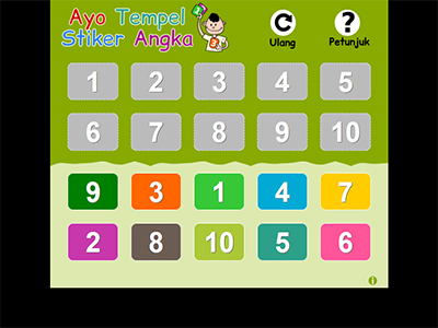 Galeri Ceria - Tempel Stiker Angka