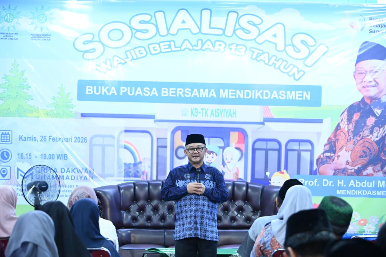 Kabar PAUD - Sosialisasi Wajib Belajar 13 Tahun, Mendikdasmen Dorong Penguatan Satuan Pendidikan dan Guru PAUD 