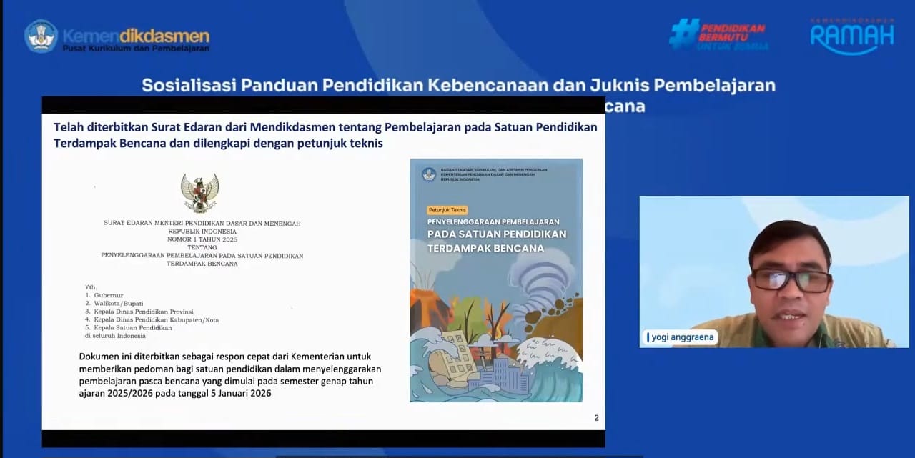 Kabar PAUD - BSKAP Luncurkan Juknis Pembelajaran di Daerah Terdampak Bencana, Fleksibilitas Kurikulum Kunci Pendidikan di Wilayah Rawan Bencana