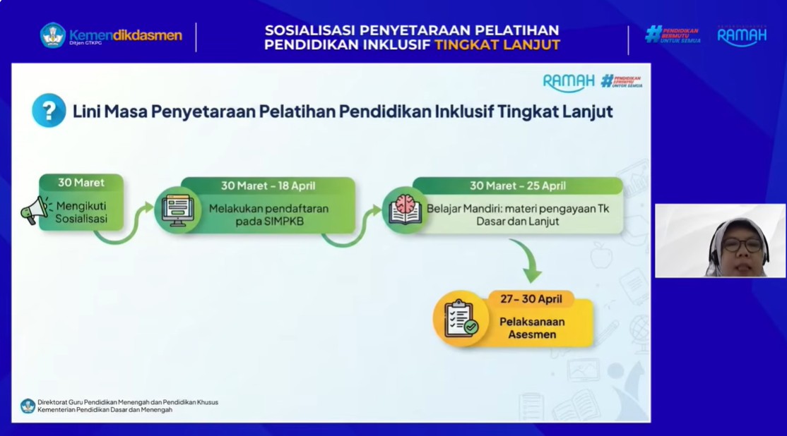 Kabar PAUD - Guru Jenjang PAUD Pendidikan Dasar dan Menengah Berpeluang Ikuti Penyetaraan Pelatihan Pendidikan Inklusif, Pendaftaran Diperpanjang hingga 25 April 2026