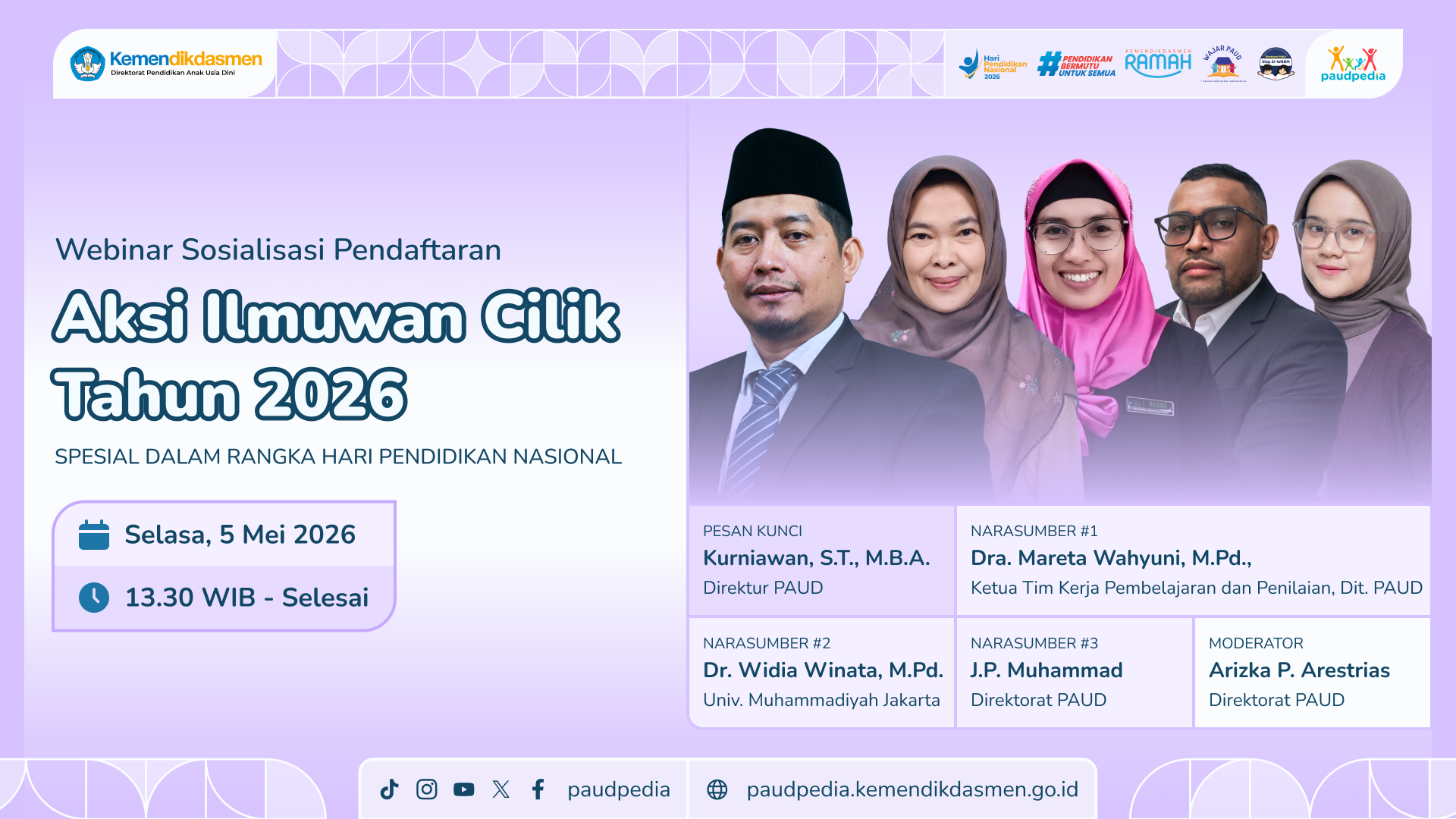 Kabar PAUD - Peringati Hardiknas 2026, Direktorat PAUD Kick Off Pendaftaran Aksi Ilmuwan Cilik 
