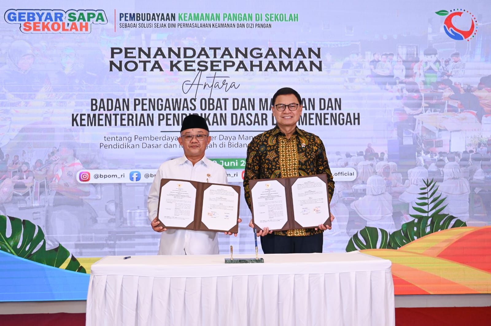 Kabar PAUD - Luncurkan Standar Pangan Aman Untuk Murid, Kemendikdasmen-BPOM Lakukan Intervensi di 260.000 Satuan PAUD, Sekolah Dasar dan Sekolah Menengah 