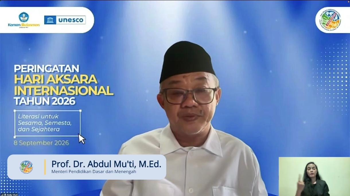 Kabar PAUD - Enam Dekade Hari Aksara Internasional: Kemendikdasmen Perluas Makna Literasi Hadapi Era Kecerdasan Artifisial, Dari Baca-Tulis ke Berpikir Kritis